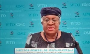 Screenshot of Director-General Dr. Okonjo-Iweala from the World Trade Organization