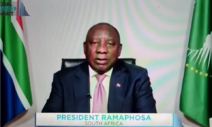 Screenshot of President Ramaphosa, South Africa